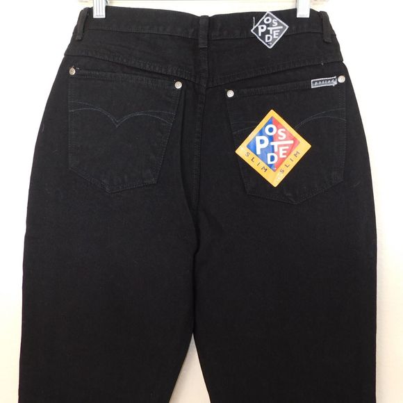 Women's Vintage 90s Posted Jeans Slim Size 11 31x34 Black 932037L NWT Tags New - Picture 13 of 13